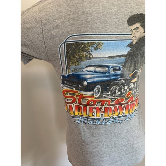Harley-Davidson James Dean VTG T-Shirt S Gray Motor For Life Marion Motorcycle - Picture 10 of 13